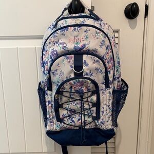 Pottery Barn Kids Floral Backpack - Blue and White